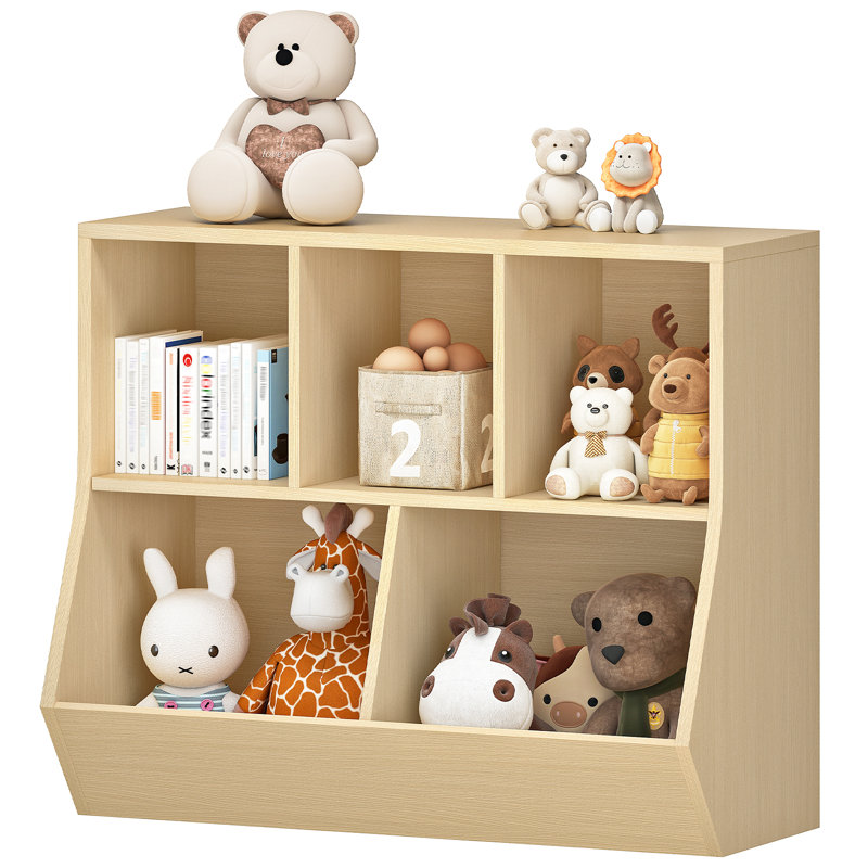 Toy Organizer Chip Resistant Kids Bookcase, Natural