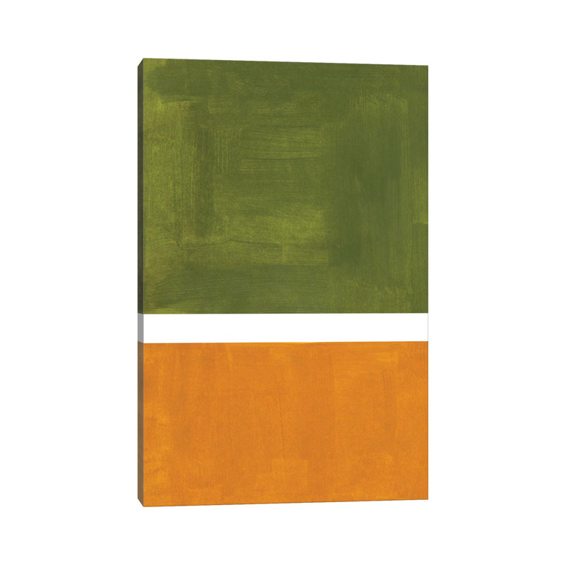 Olive Ochre Rothko Remake by EnShape - Wrapped Canvas Print, 20.32 cm H x 30.48 cm W