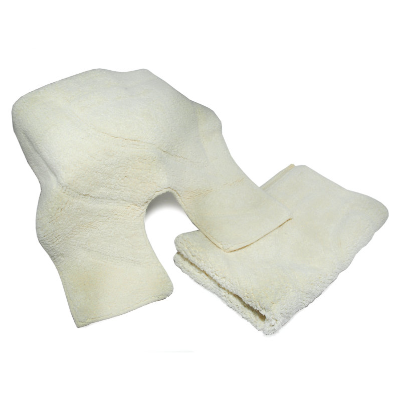 Cotton Non-Slip Bath Rug Set, Cream