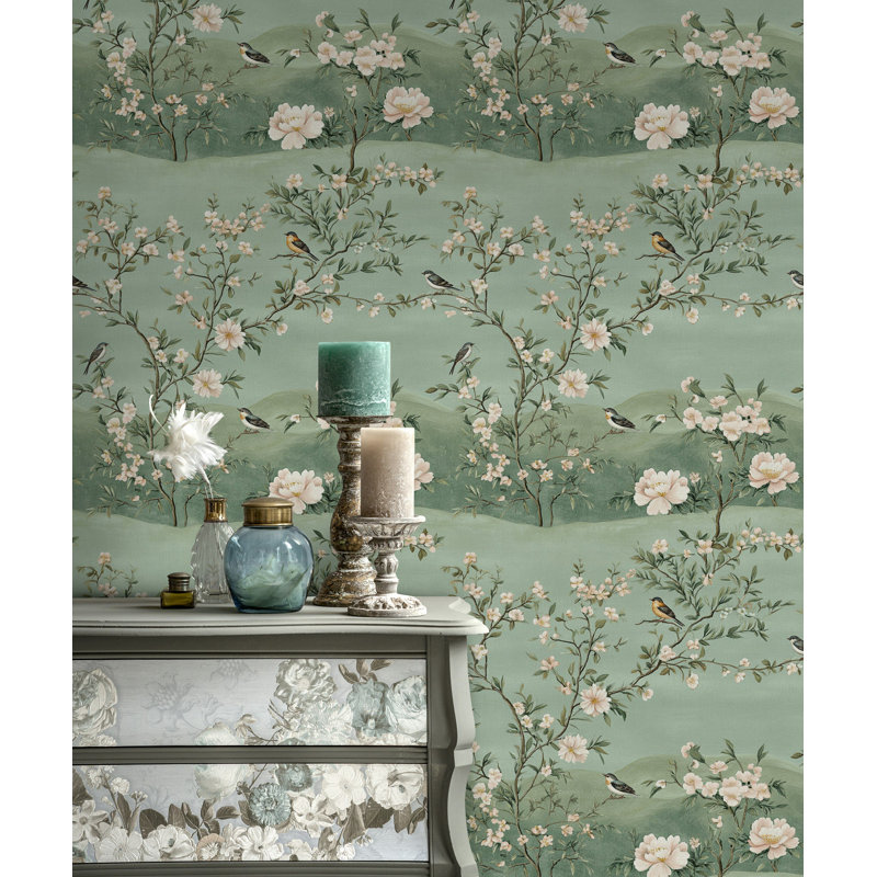 Papier peint floral chinois de style chinois