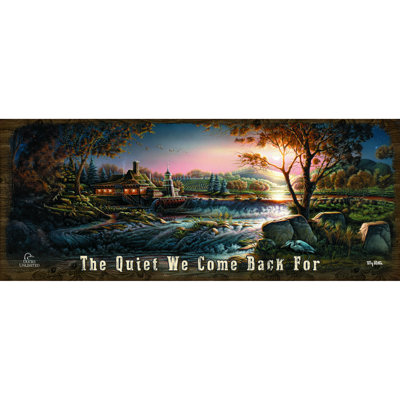Gardien de la conservation, panneau 30 x 76 cm, « Le calme pour lequel on revient »