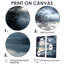 «Serene Lake At Dawn With First Light», art mural sur lac, paysage bleu, 2 pièces-1373755517-1373755511-1373755465