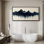 «Dark Blue Dripping Mountain Landscape Art Extra Large», reproduction d'art sur toile encadrée-120238076-120238077