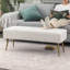Tabouret de repose-pieds rectangulaire en velours-679863226