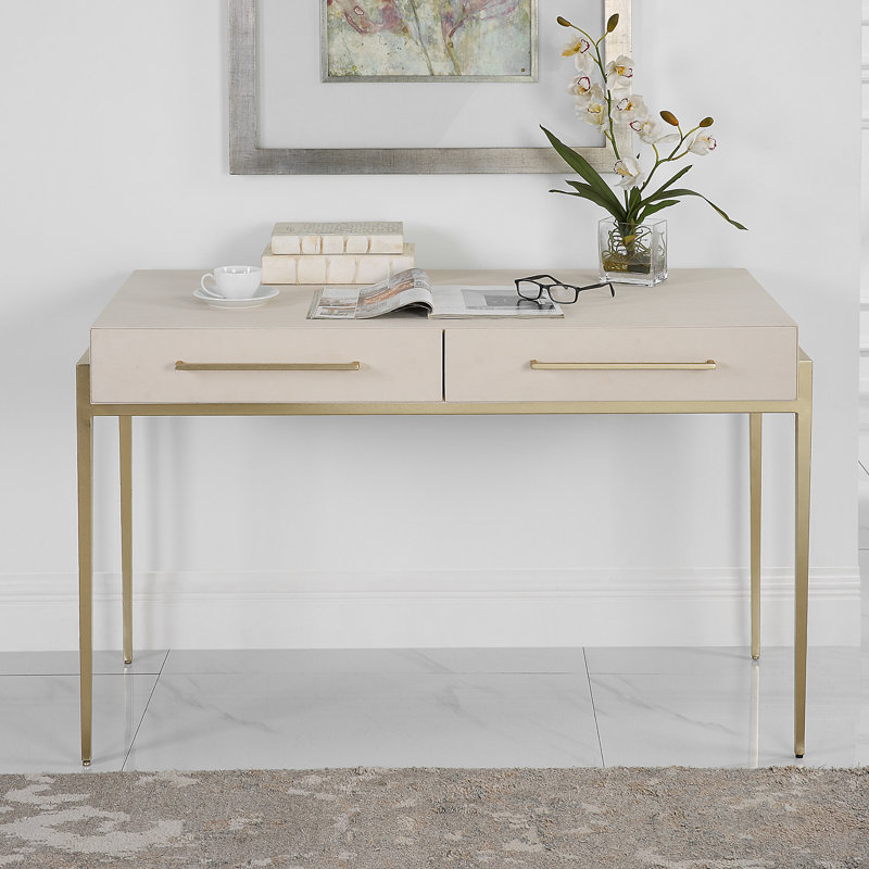 Raffinee Leather Iron Writing Desk