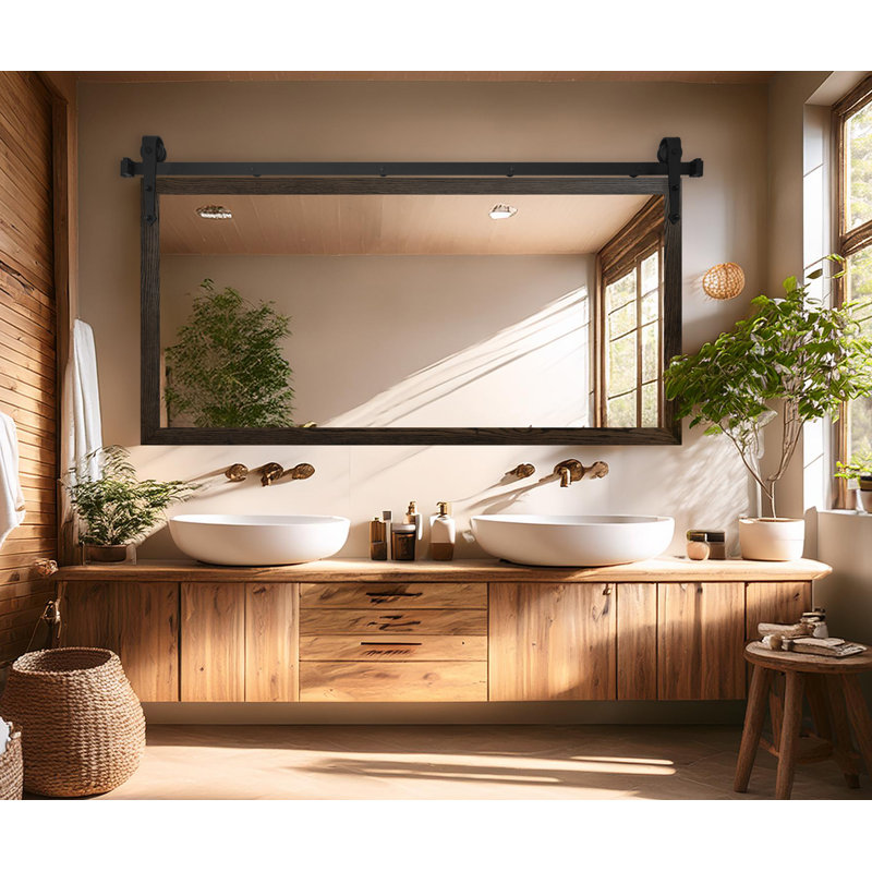 Miroir Gracie Oaks, 33 po x 52 po, Ébène
