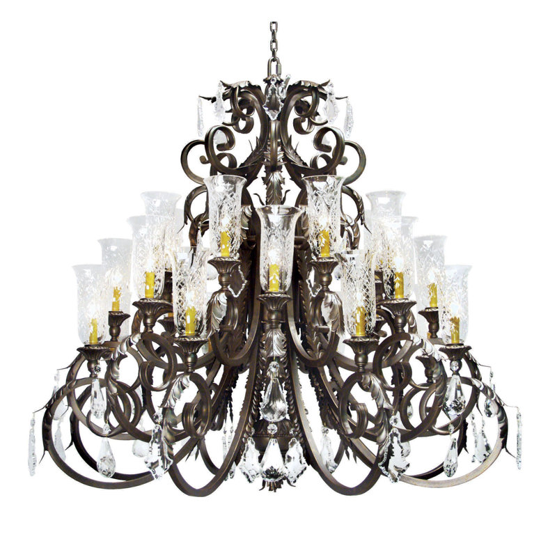 Lustre empire unique à 24 lumières Serratina