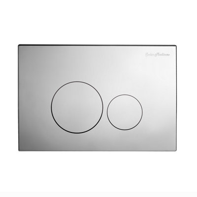 Plaque de commande à bouton-poussoir encastré en chrome Swiss Madison
