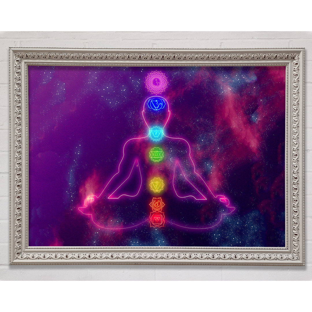 Chakra Meditation Colours 3 - Einzelne Bilderrahmen Kunstdrucke