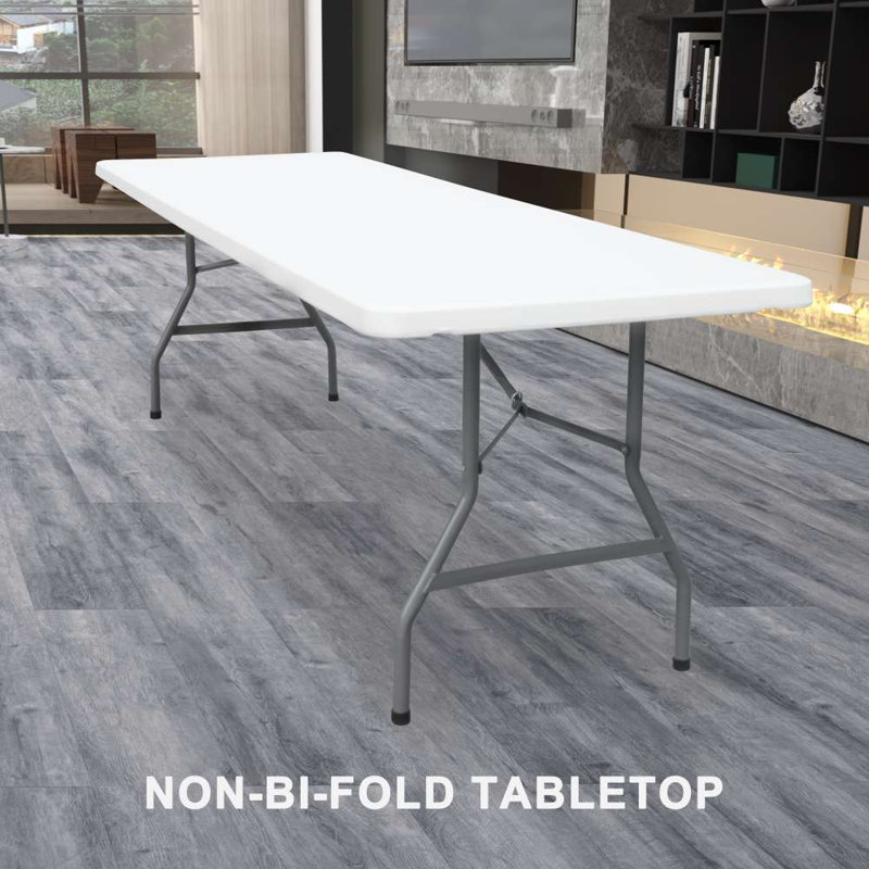 Non-folding Tabletop Outdoor Party Banquet Rectangular Plastic Folding Event Table, 29" H x 96" W x 30" D