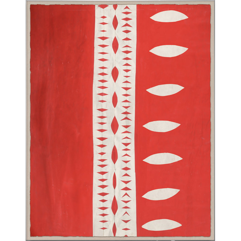 «Striped Abstract 2» par Paule Marrot - reproduction imprimée, Boîte en acrylique, H 56 po x l 44 po x P 1,25 po