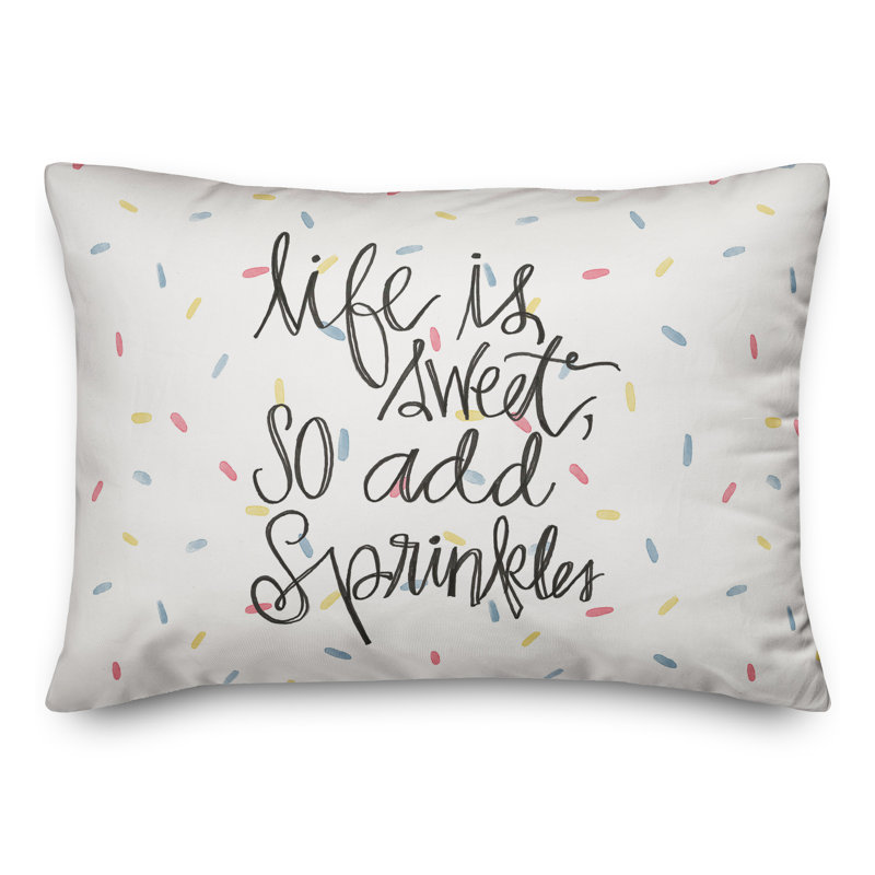 Add Sprinkes Throw Pillow