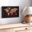 «Maroon World Map Wall Art»-1404668418