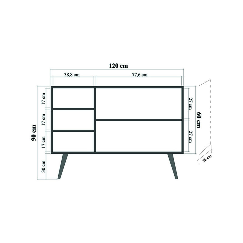 Vanguilder 120cm Sideboard