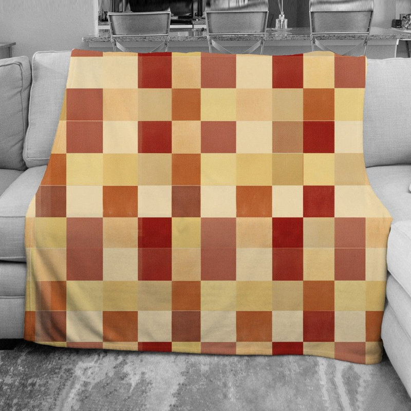  Harvest Tartan Fleece Blanket, Throw