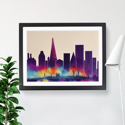 Watercolour London Skyline Vol.5 Abstract 1 Piece Single Picture Frame Painting