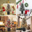 Arbre de Noël enneigé 3 pi avec 8 modes d'éclairage DEL et minuterie, base de pot classique