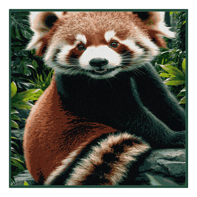  Tapis lavable rouge Panda