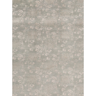 Tapis bleu clair noué à la main de haute qualité