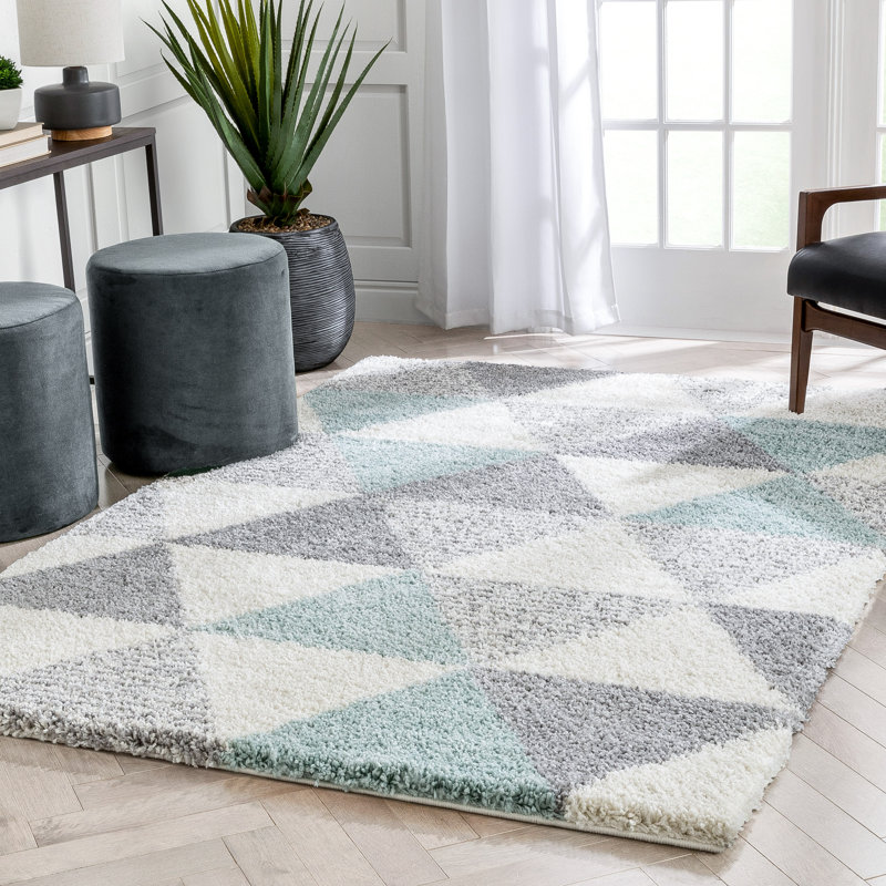 Arden Power Loom Teal/Grey Rug, Rectangle 120 x 160cm
