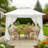 11' x 11' Pop-Up Patio Gazebo with Mosquito Netting, Heavy-Duty Double-Tier Canopy, Metal Frame for Backyard & Deck-129034630