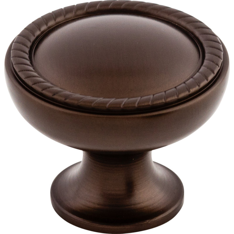 Emboss 1 1/4" Diameter Round Knob, Oiled Rubbed Bronze