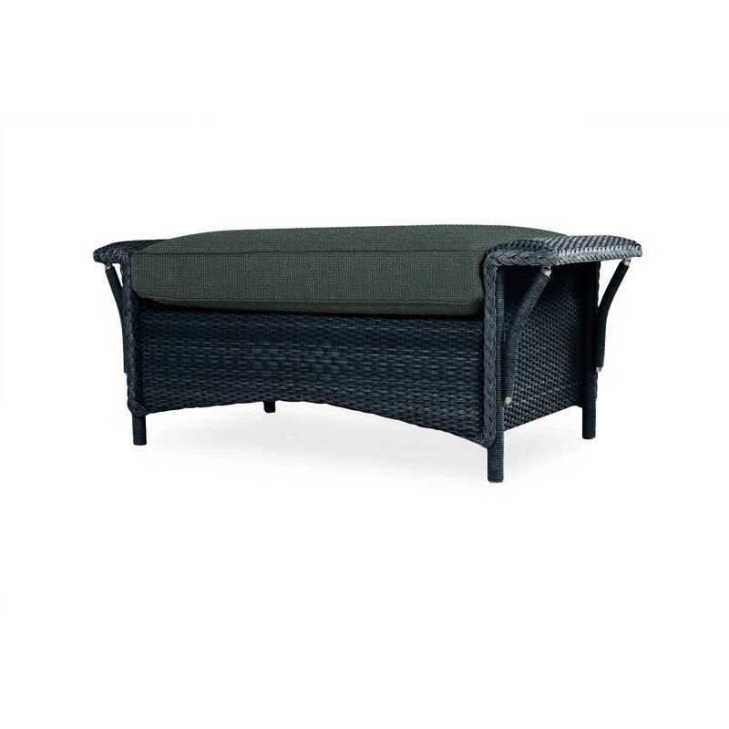 Nantucket Outdoor Ottoman, Remy Cloud, Ebony
