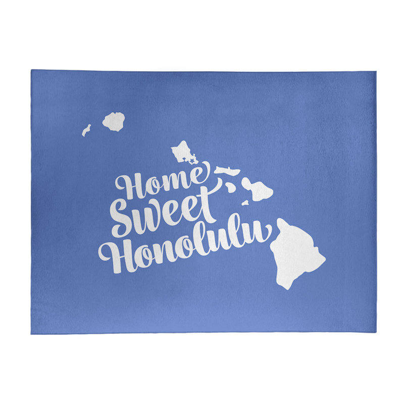 Tapis en poly-chenille honolulu hawaii, Rectangle 8 pi x 10 pi