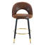360, rotatif, tissu brun, de 2, chaises de bar, pieds en métal noir, bureau à domicile, terrasse - confort, fonctionnalité, bureau