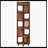 71" Corner Shelf, Narrow Bookshelf Display Shelf With Storage Rack