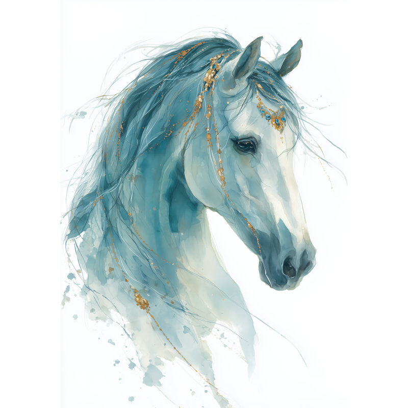 «Azure Spirit», art mural sur toile tendue, H 36 po x l 24 po x P 1,5 po