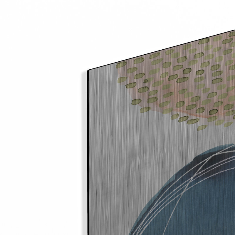 «Up and Over II» par Grace Popp, verre d'art mural en métal, H 12 po x l 16 po