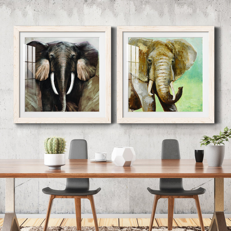 Majestic Encounter - reproduction encadrée de qualité supérieure - prête à être accrochée, H 34,5 po x l 34,5 po x P 1 po