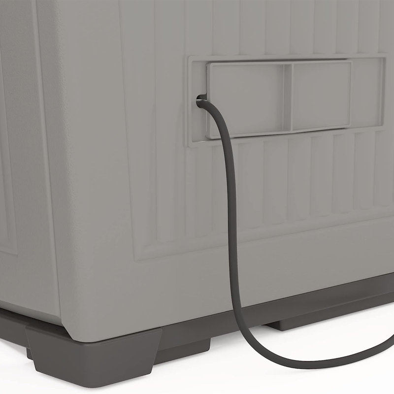Dove Gray Lockable Plastic Outdoor Storage Locker
