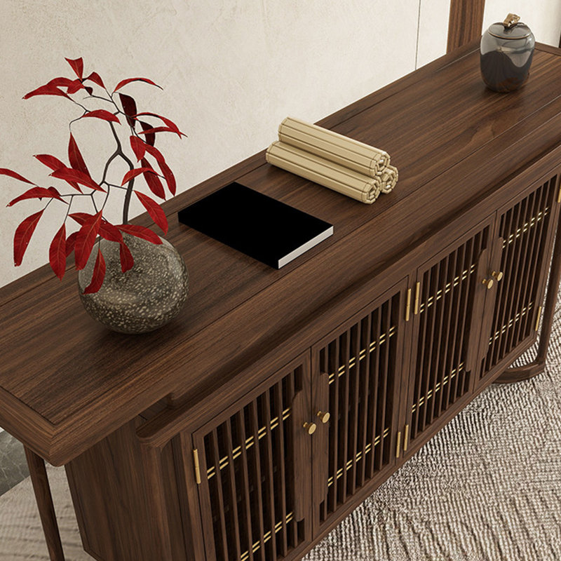 Buffet haut de gamme rétro de style chinois, H 35,4 po x l 63 po x P 15,7 po