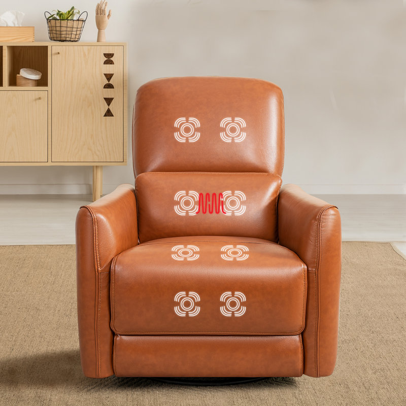 Fauteuil inclinable chauffant en similicuir chauffant avec fonction d'inclinaison réglable