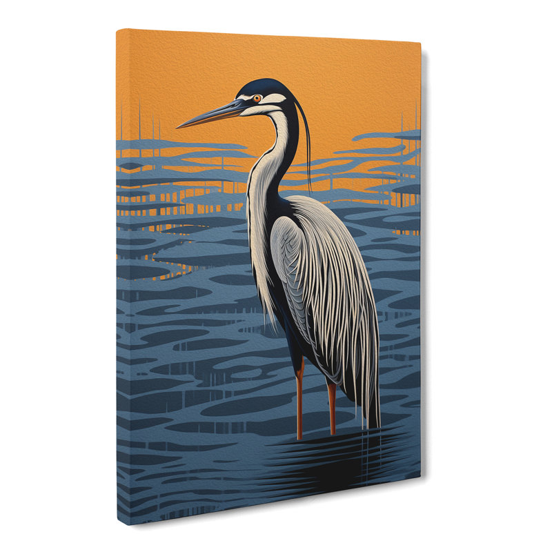 Heron Op No.2 - Print, 60cm H x 40cm W x 3cm D