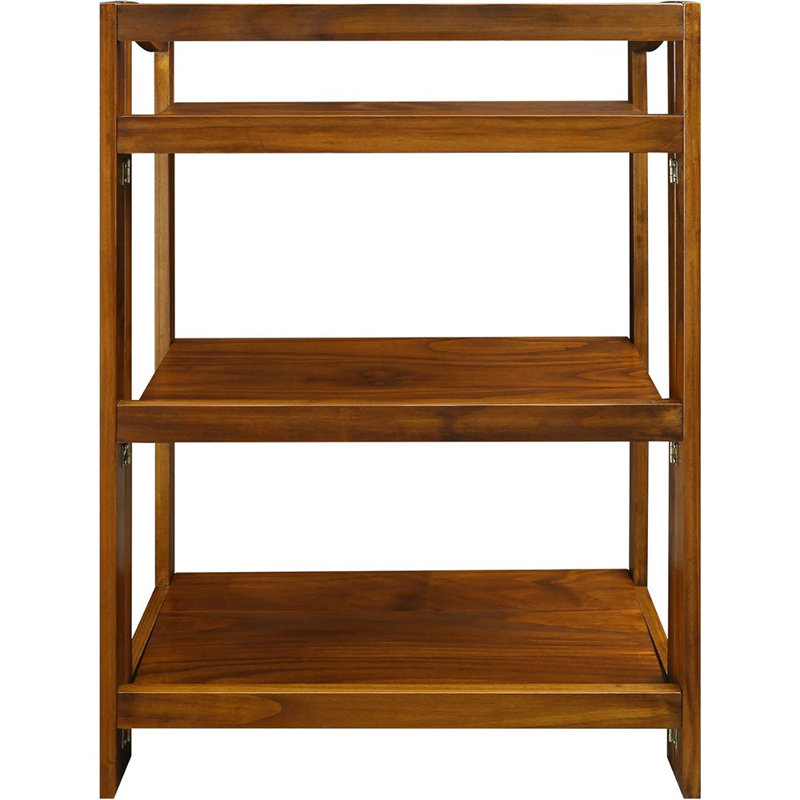 Casual Home Stratford 3-Shelf Folding Bookcase-Warm Brown