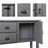 Query 48" Solid Wood Sideboard Console Table With 2 Drawers And Cabinets