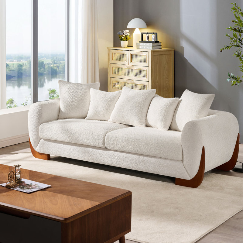 Canapé rembourré Elarnoa, Beige