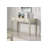 Sleek Silver Glam Sofa Table With Storage Drawers And 5Mm Tempered Glass Top, Perfect For Modern Living Rooms.