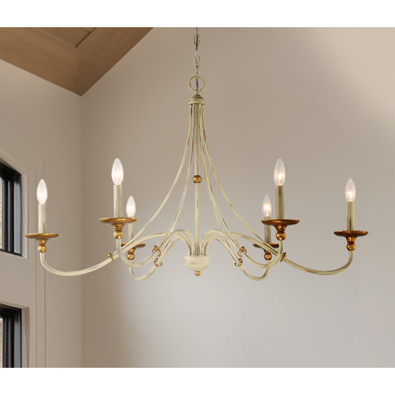 Everly Quinn Westchester County Sand Coal With Skyline Gold Chandelier, Gold