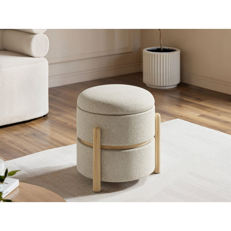 41 cm W Chenille Pouffe