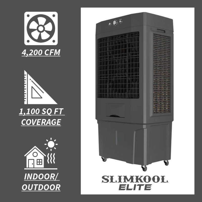 4,200 CFM 3-Speed Portable Evaporative Cooler (Swamp Cooler) for 1,100 sq. ft.
