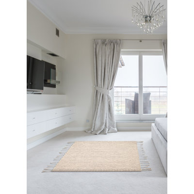 Tapis taupe unique en laine nouvel âge 5 pi 5 po x 7 pi 9 po One-of-a-Kind