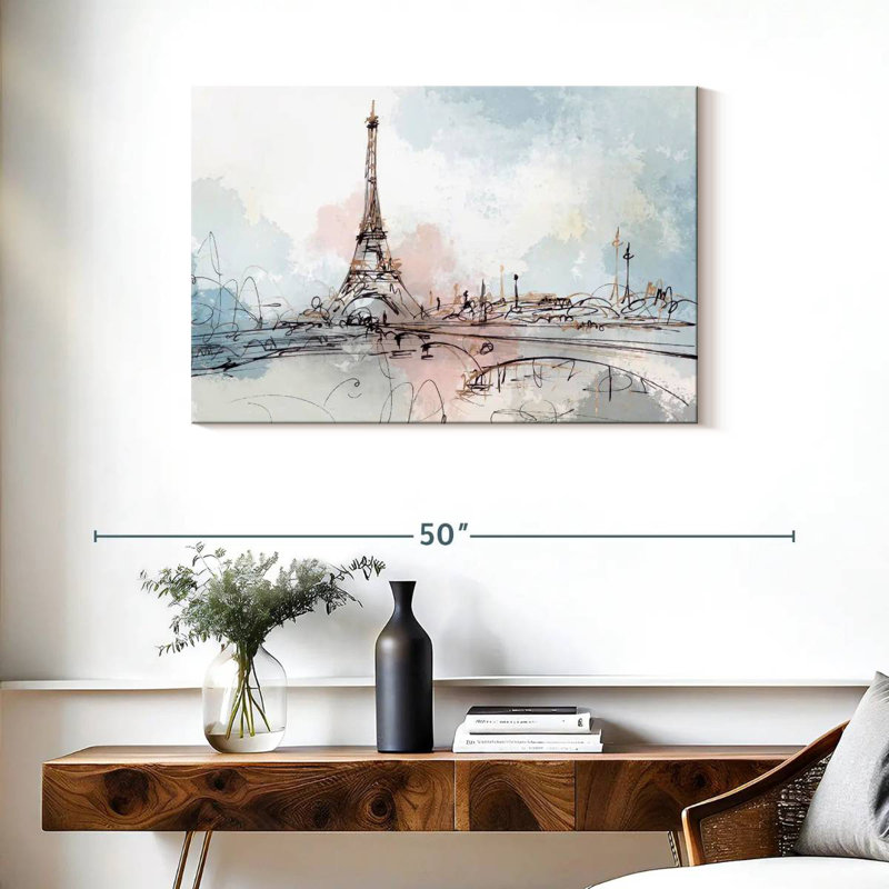 Blushing Paris, 24" H x 36" W