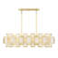 Lustre linéaire à 6 lumières en or véritable