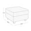 Repose-pieds de rangement modulaire en similicuir de 26,4 po avec repose-pieds Colusa-1859463343
