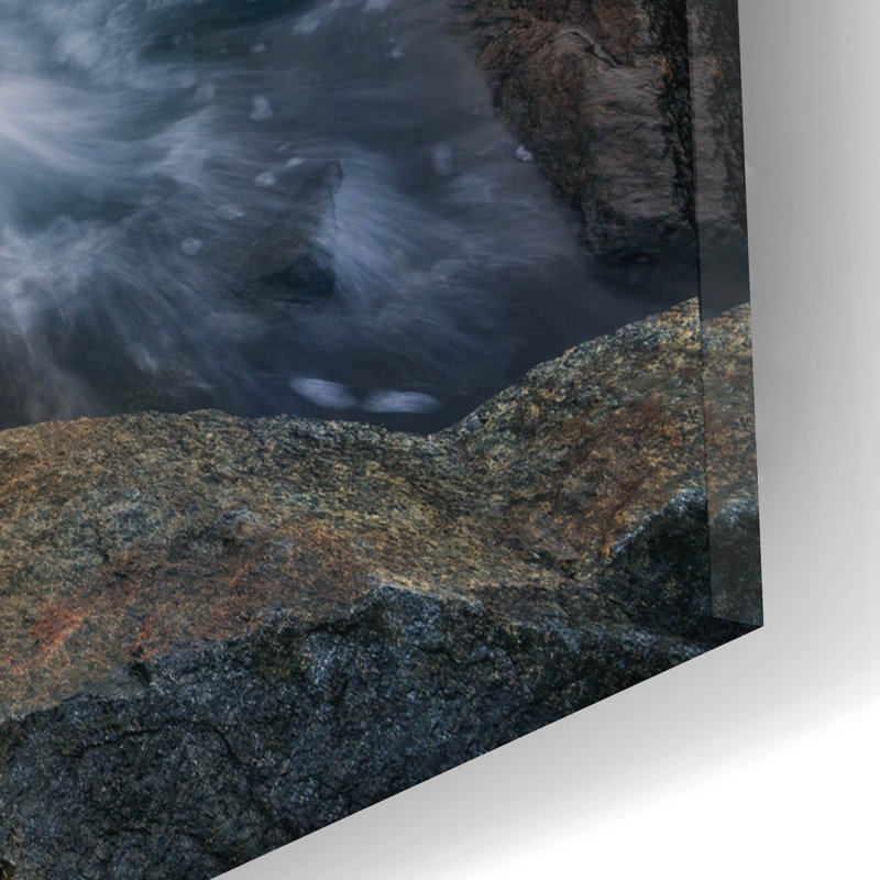 «Sunset Over Vinalhaven» par Rick Berk, art mural en verre acrylique, H 12 po x l 16 po x P 0,13 po