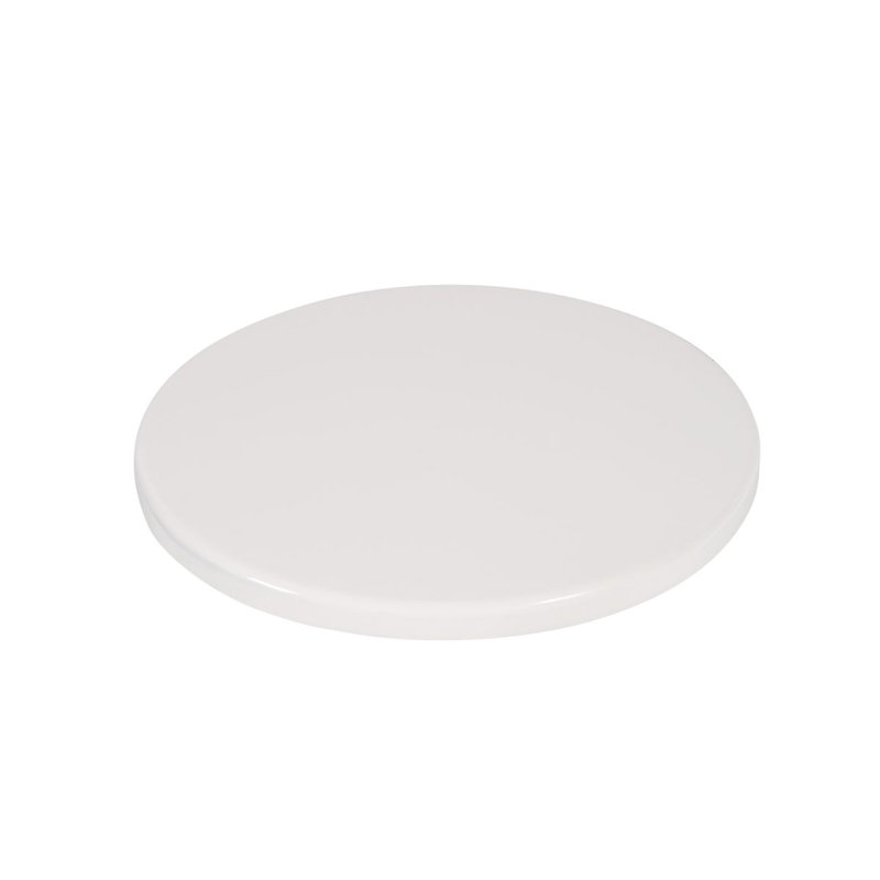 Plateau de table rond blanc en résine, intérieur / extérieur, 30 po
